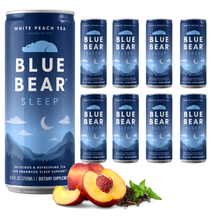 Load image into Gallery viewer, Blue Bear Sleep (White Peach Tea) - Sleep Drink 12 Pack
